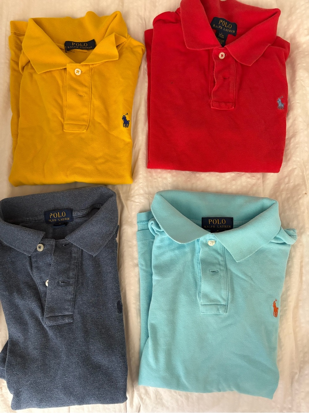 Polo by Ralph Lauren Kids Polo Shirt Set - Yellow, Red, Blue, Light Blue